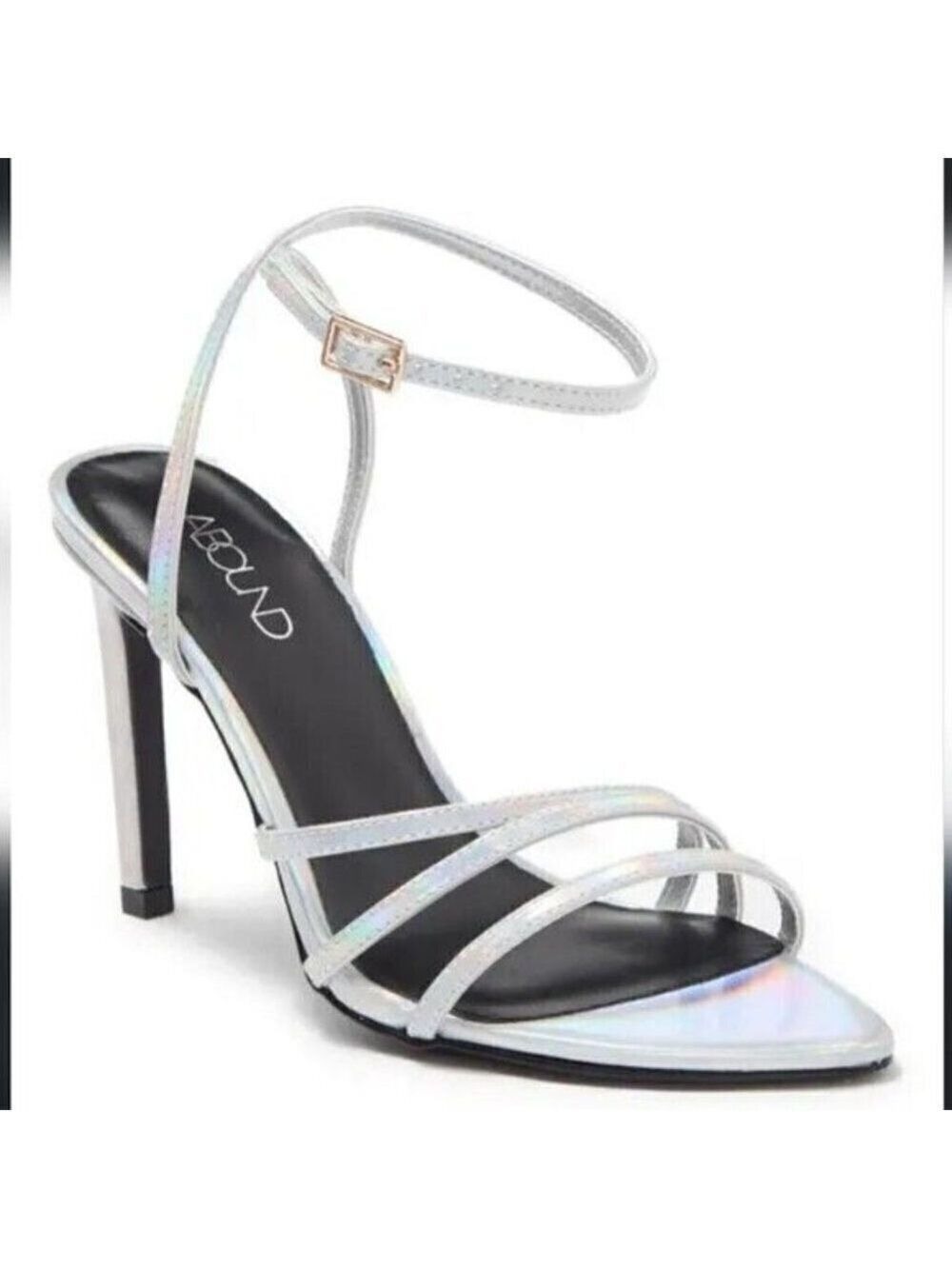 Abound BNWOT "Jimena" iridescent strappy silver heels sz 11 NEW